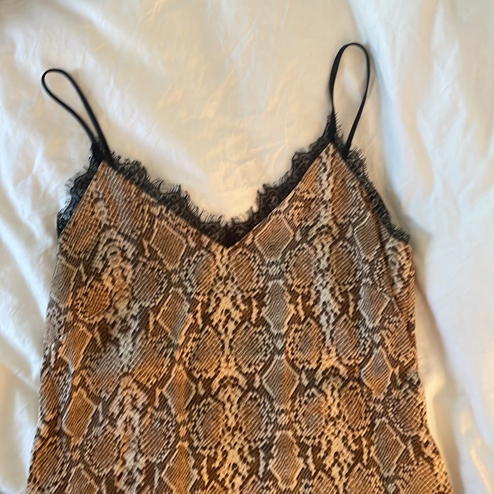 Anine Bing Silk Cami In Python Snake Print Size Xs - image 3